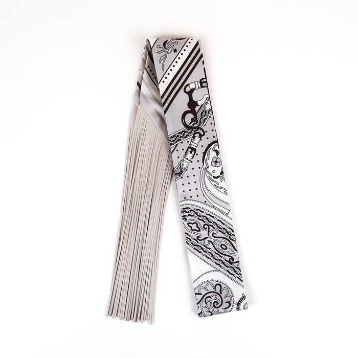 Hermes Festival Des Amazones Bandana Silk Fringed Twilly