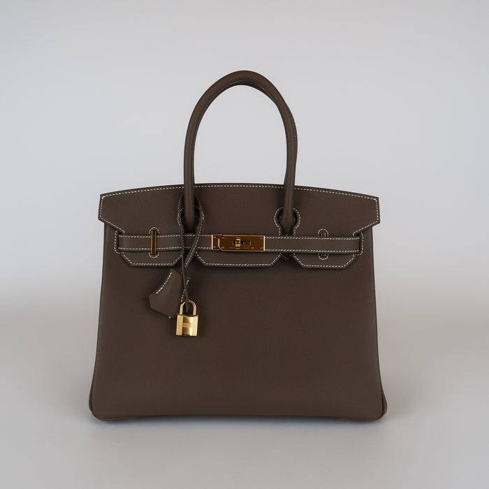 Hermès Etoupe Epsom Retourne Birkin 30 (GHW| 2024)