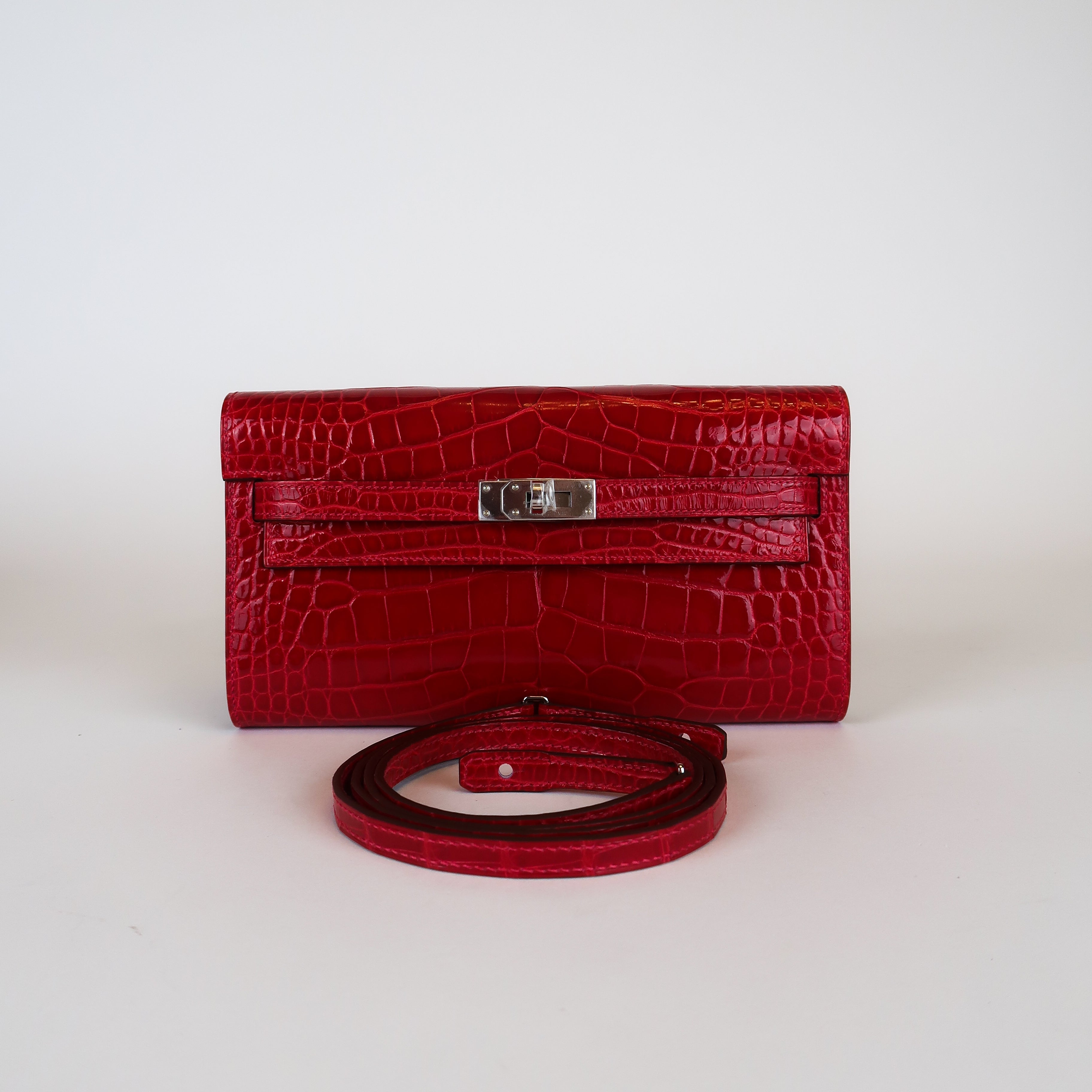 Hermès Braise Shiny Alligator Kelly To Go (PHW | 2026)