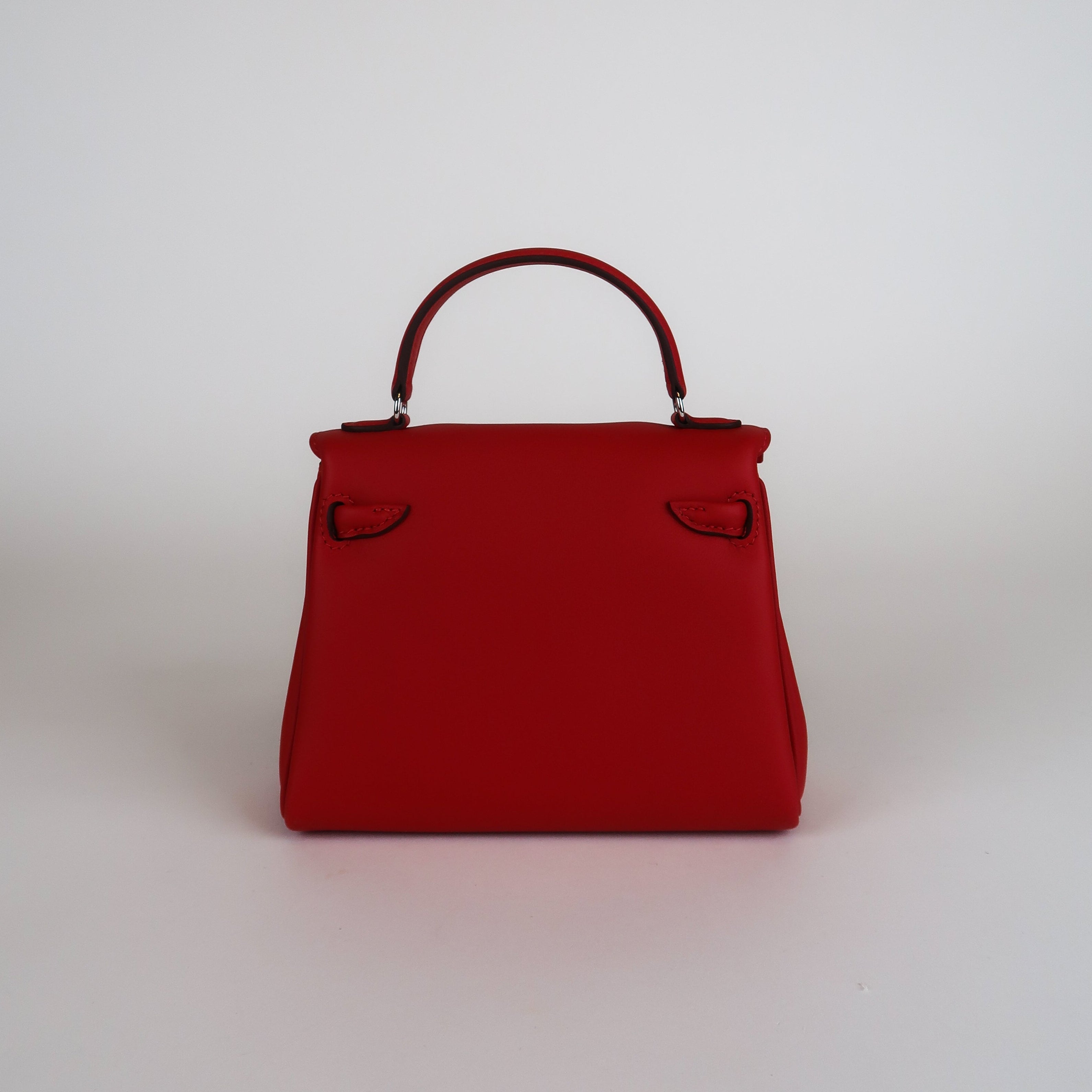 Hermès Rouge Radieux Swift Kelly Doll (PHW | 2025)