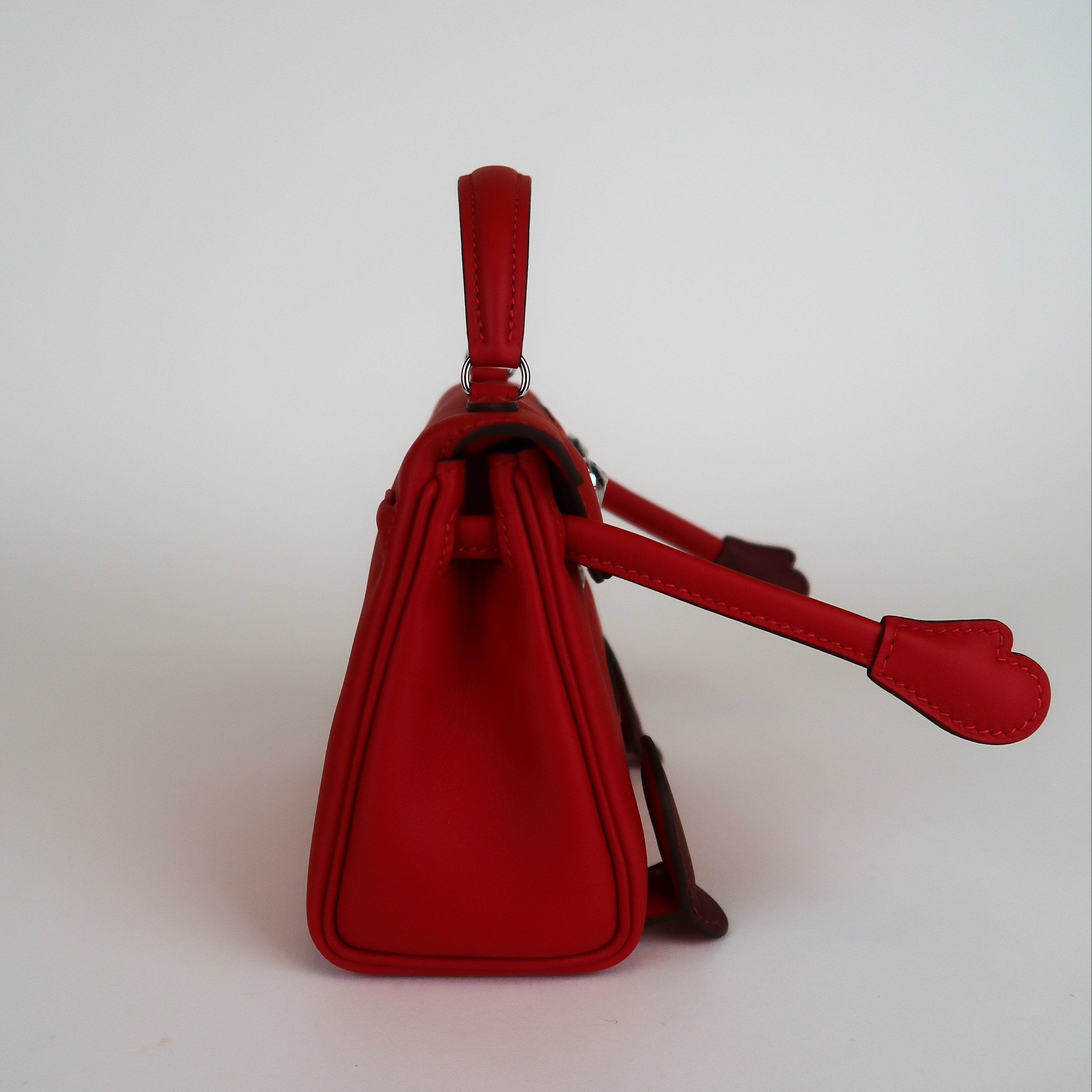 Hermès Rouge Radieux Swift Kelly Doll (PHW | 2025)