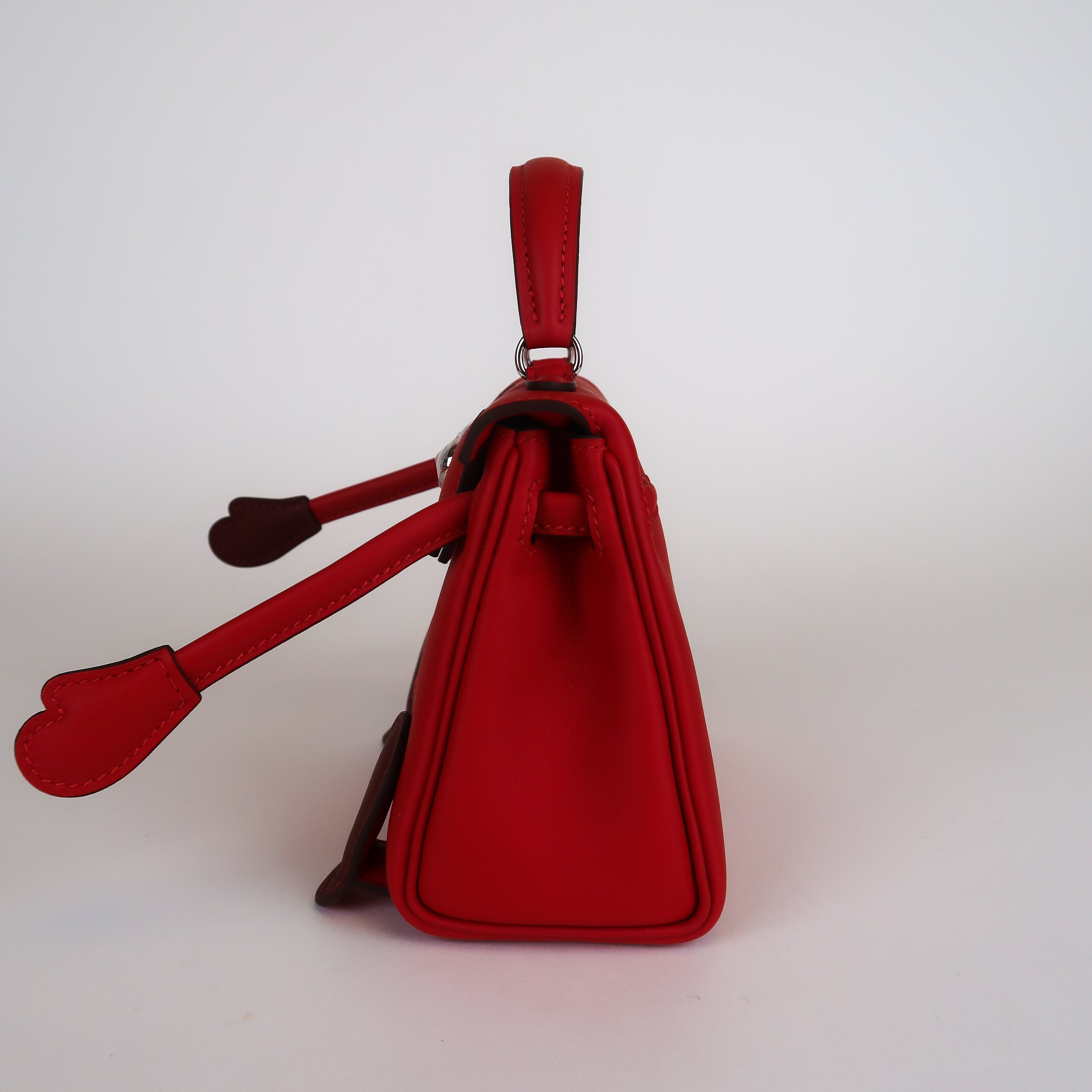 Hermès Rouge Radieux Swift Kelly Doll (PHW | 2025)