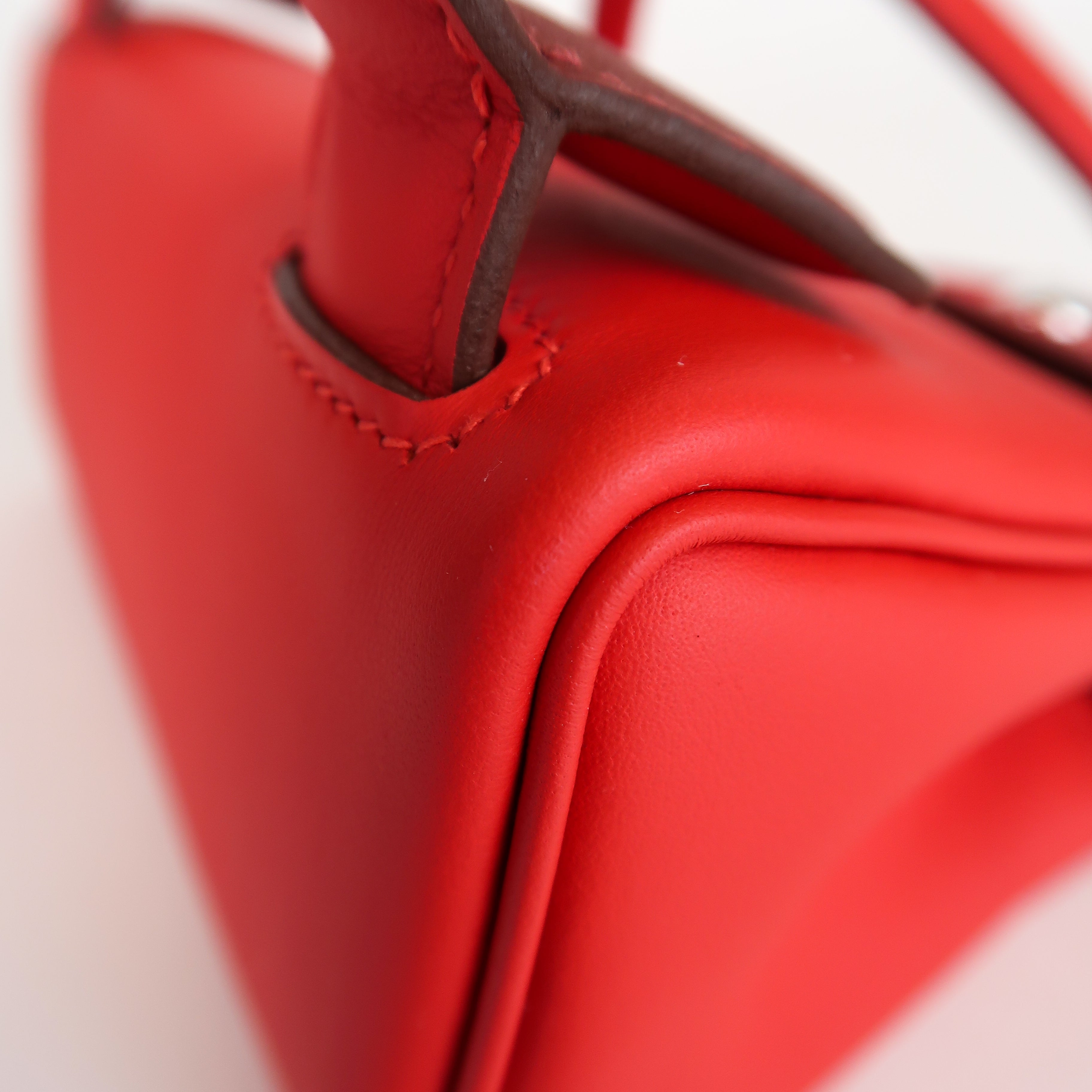 Hermès Rouge Radieux Swift Kelly Doll (PHW | 2025)