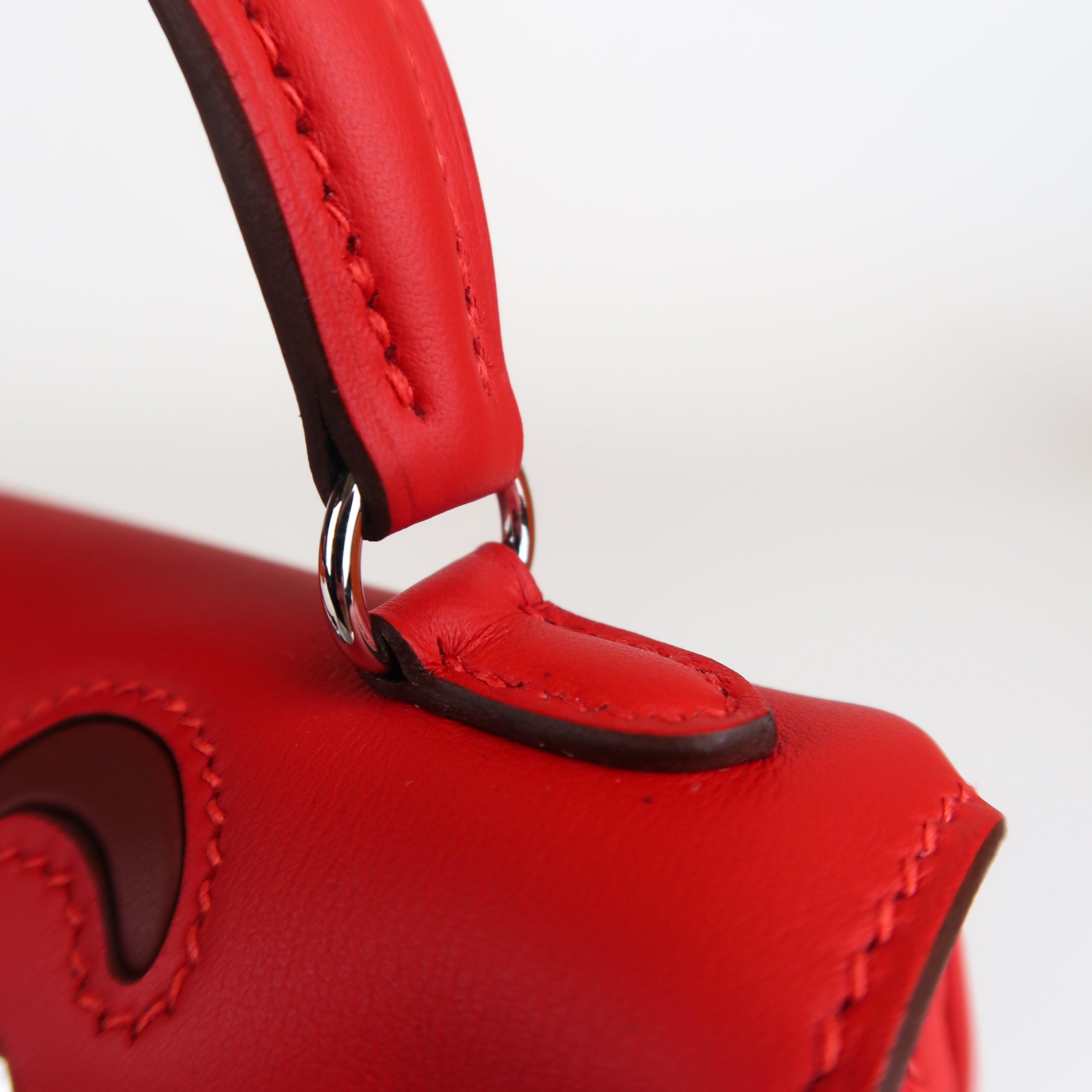 Hermès Rouge Radieux Swift Kelly Doll (PHW | 2025)
