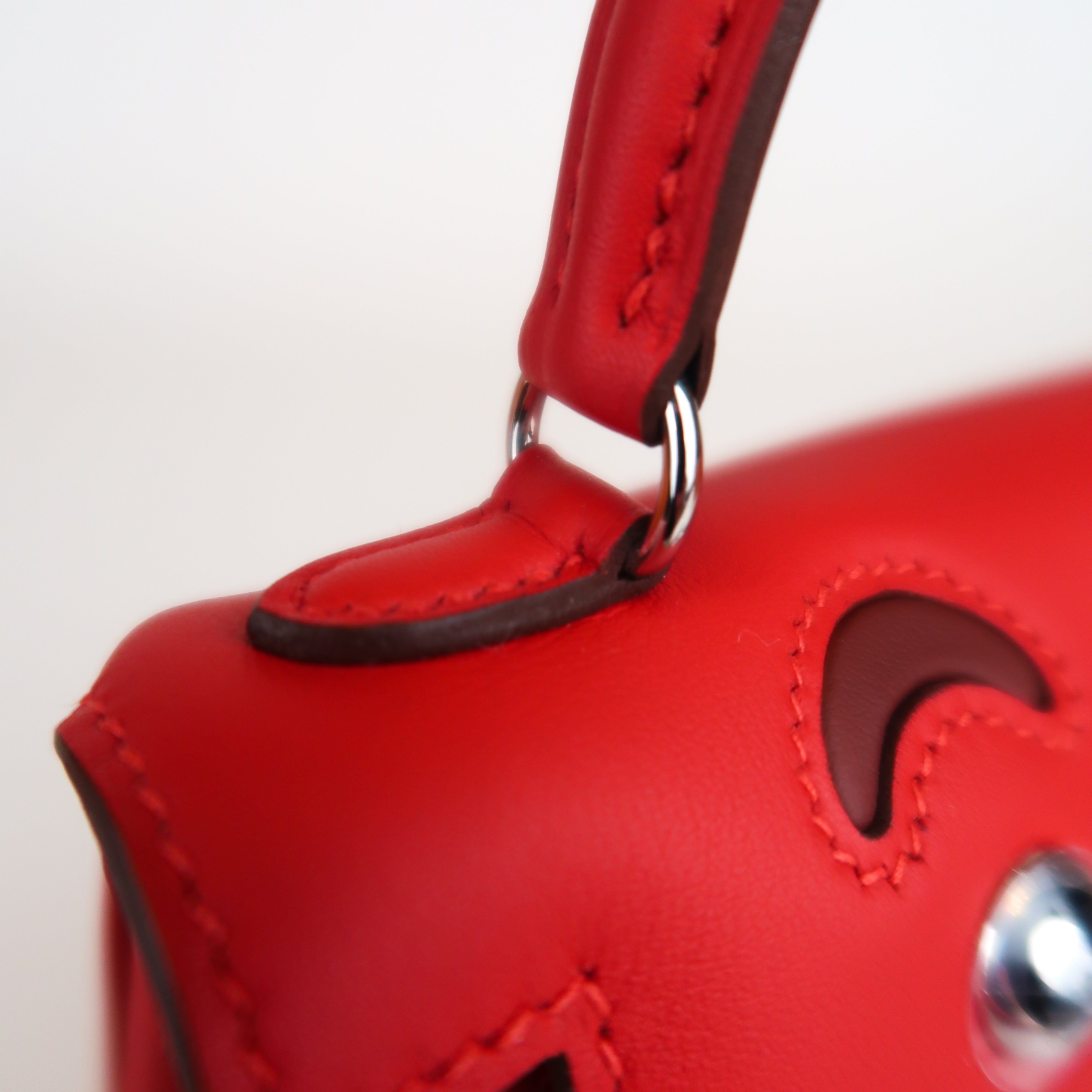 Hermès Rouge Radieux Swift Kelly Doll (PHW | 2025)