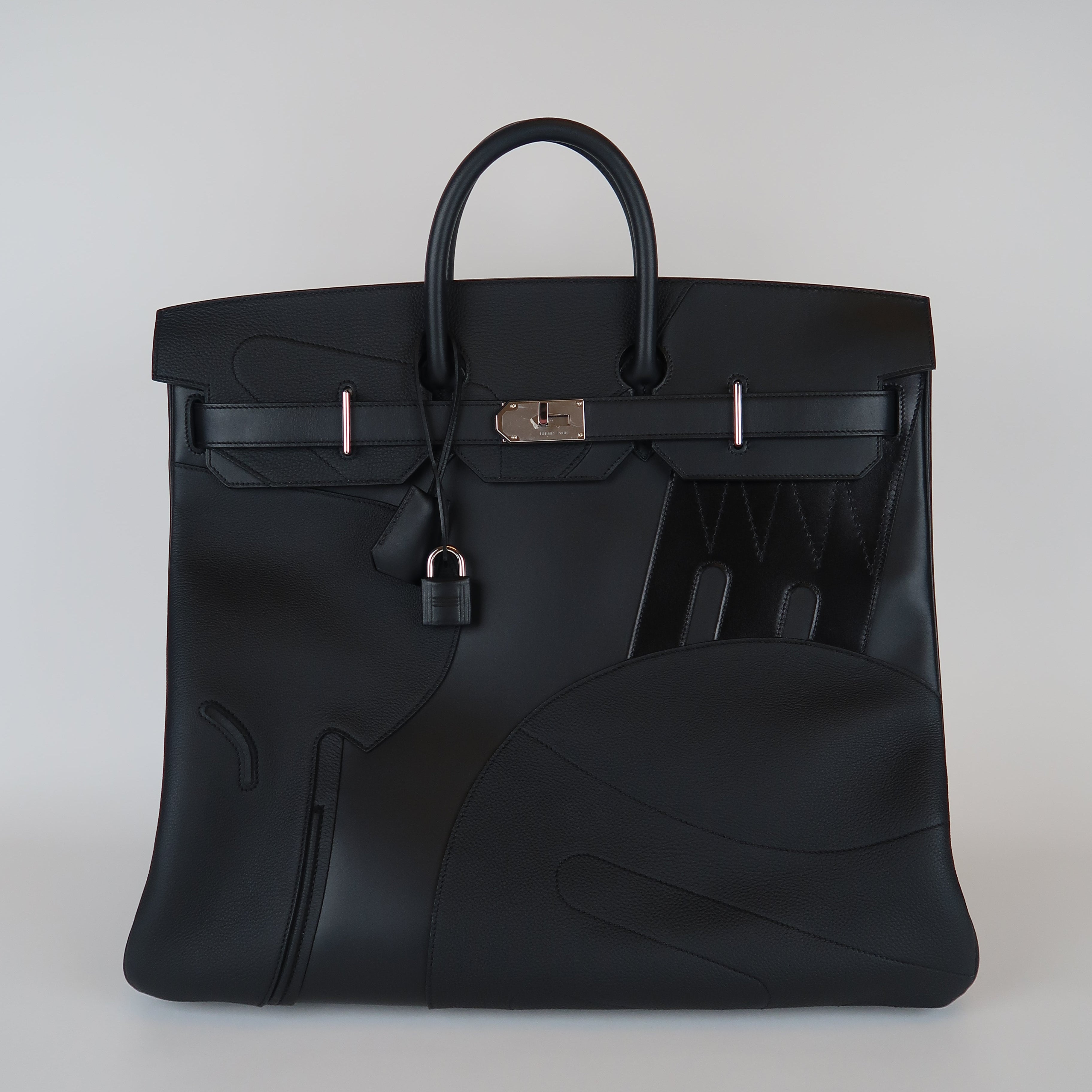 Hermès Noir Hac 50 en Selle (PHW | 2025)