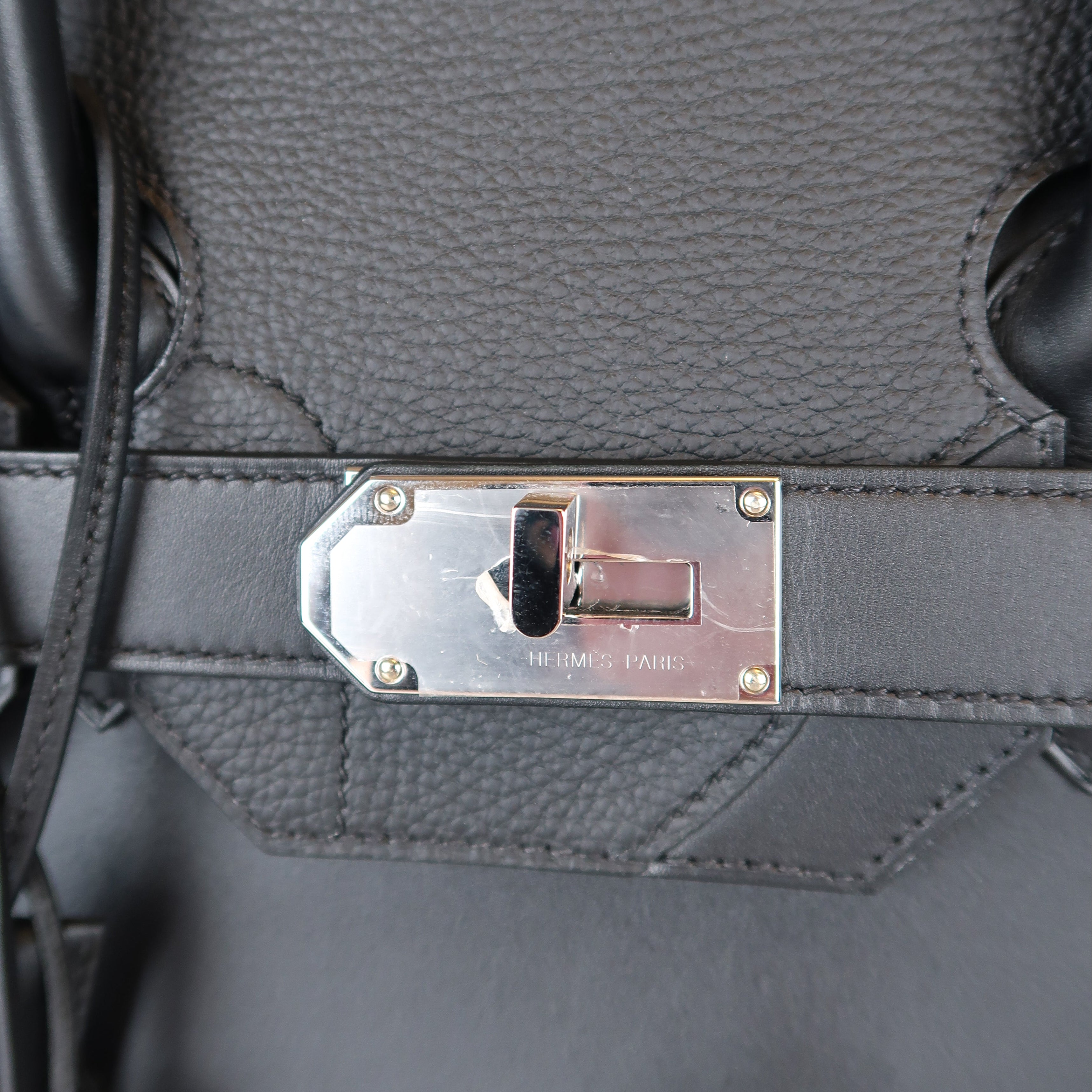 Hermès Noir Hac 50 en Selle (PHW | 2025)
