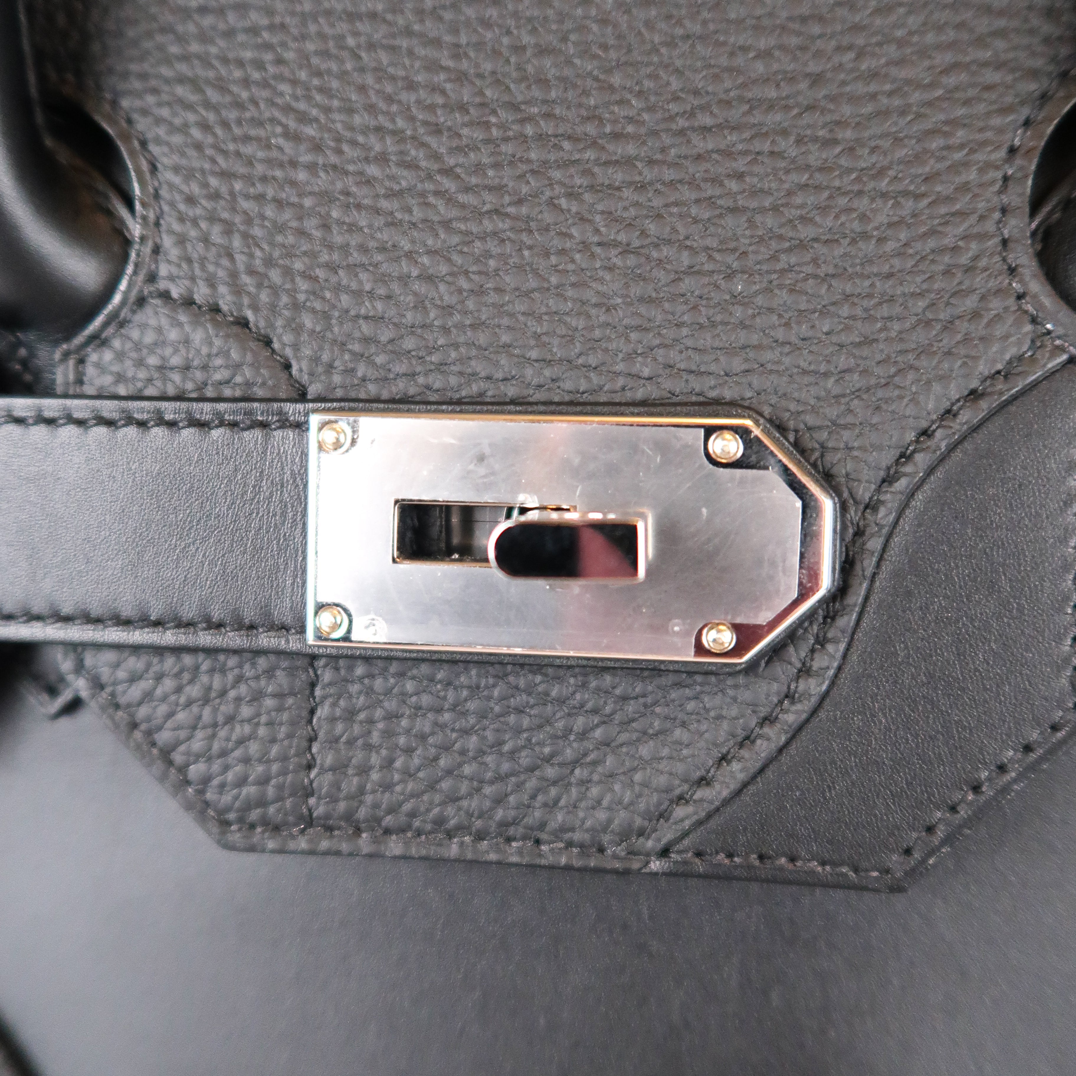 Hermès Noir Hac 50 en Selle (PHW | 2025)