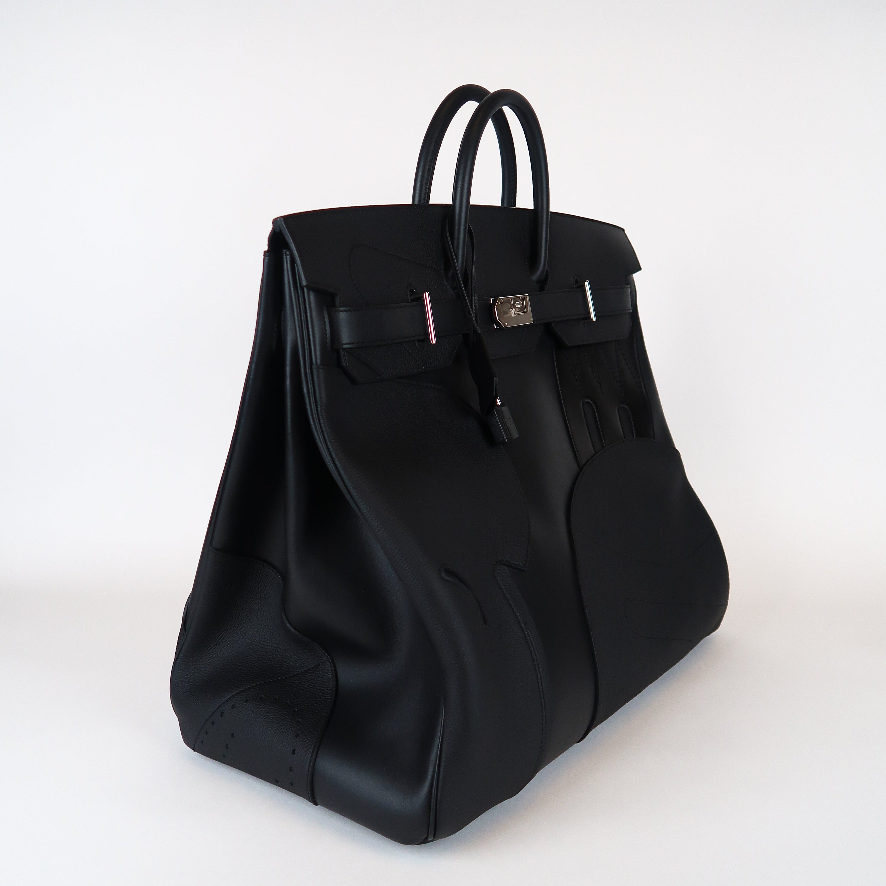 Hermès Noir Hac 50 en Selle (PHW | 2025)