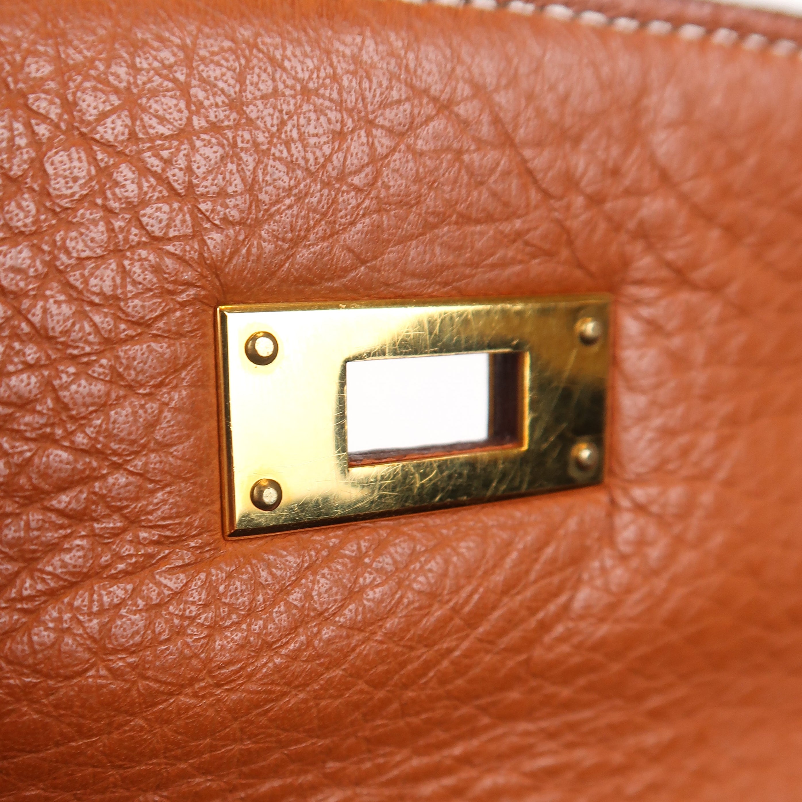 Vintage Hermès Gold Clemence Kelly 35 (GHW | 1995)