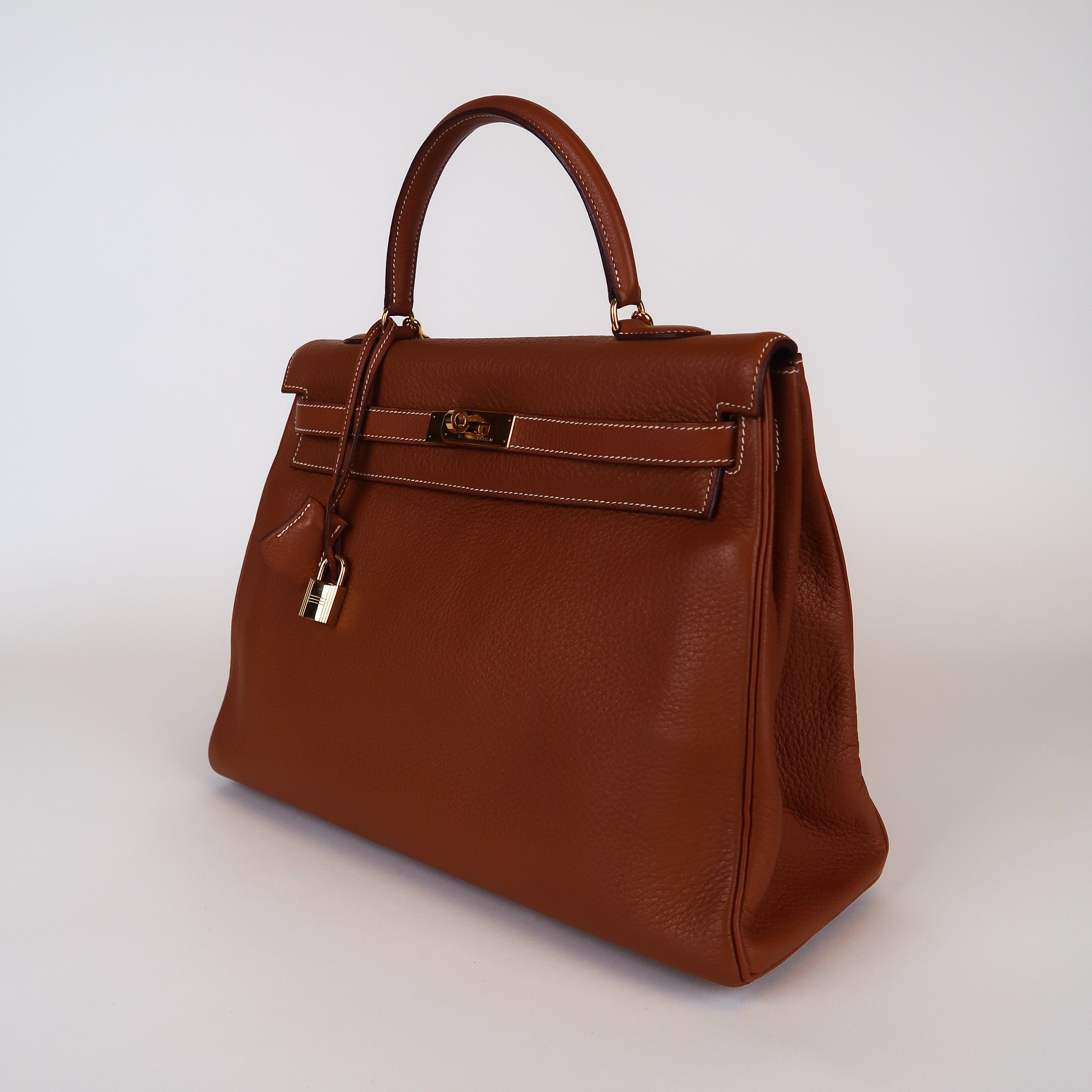 Vintage Hermès Gold Clemence Kelly 35 (GHW | 1995)