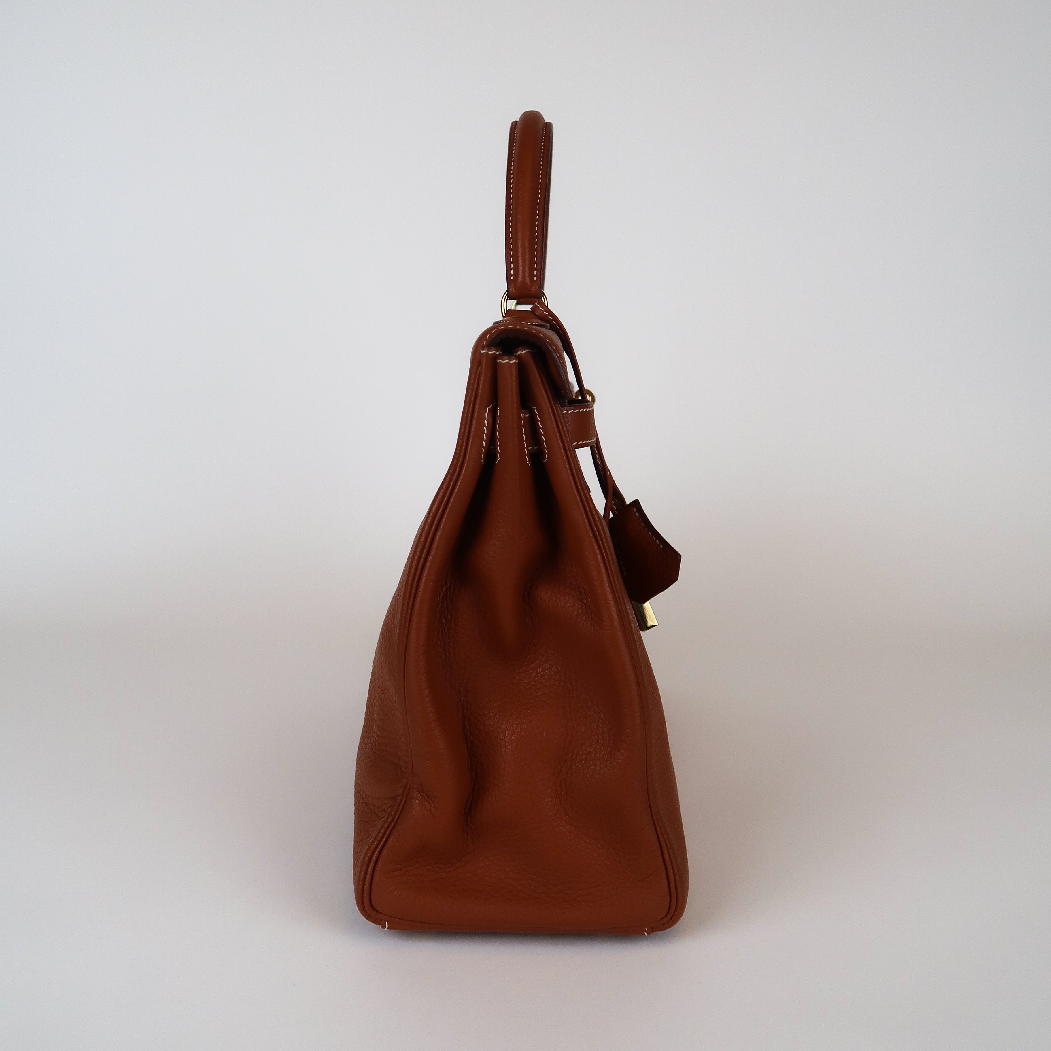 Vintage Hermès Gold Clemence Kelly 35 (GHW | 1995)