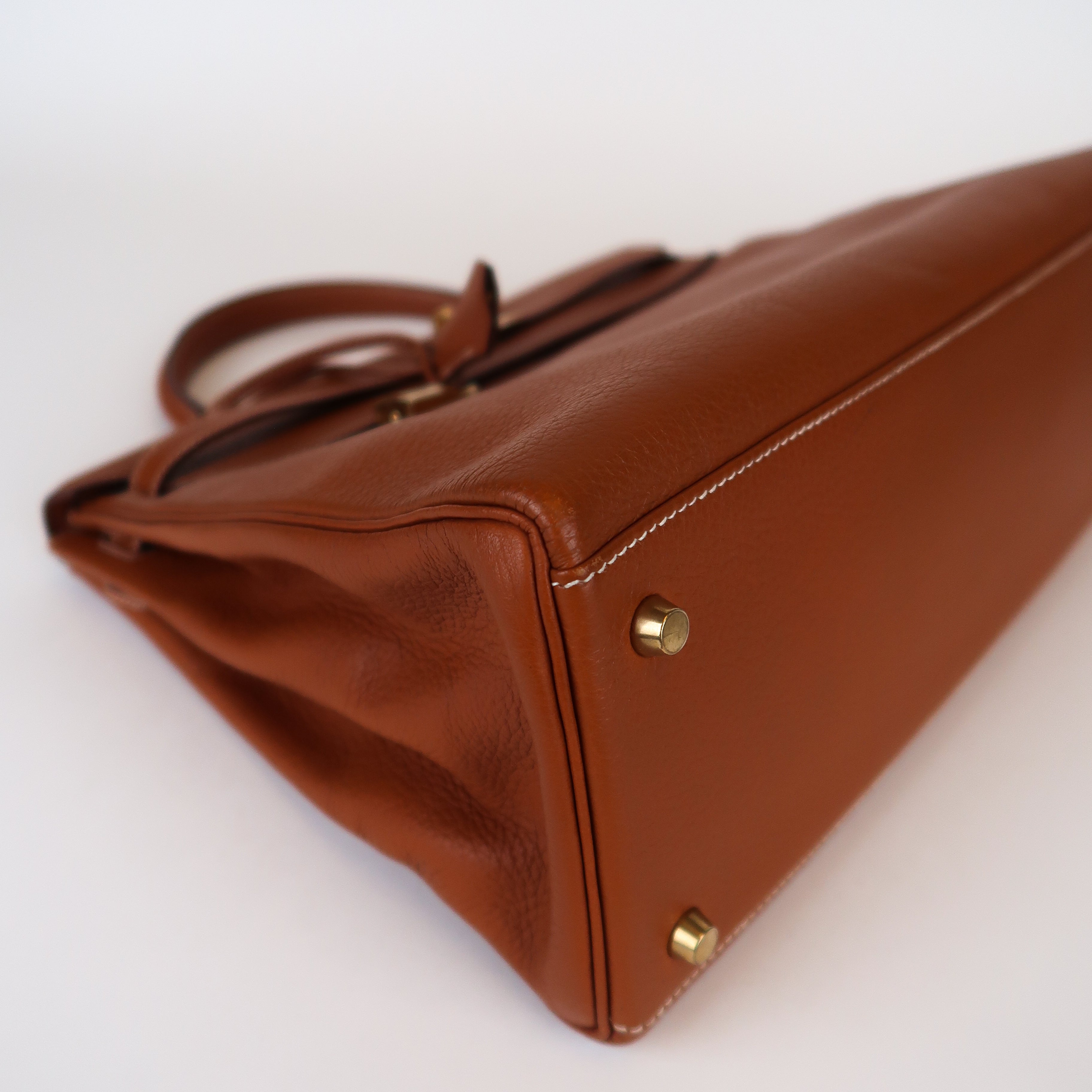 Vintage Hermès Gold Clemence Kelly 35 (GHW | 1995)