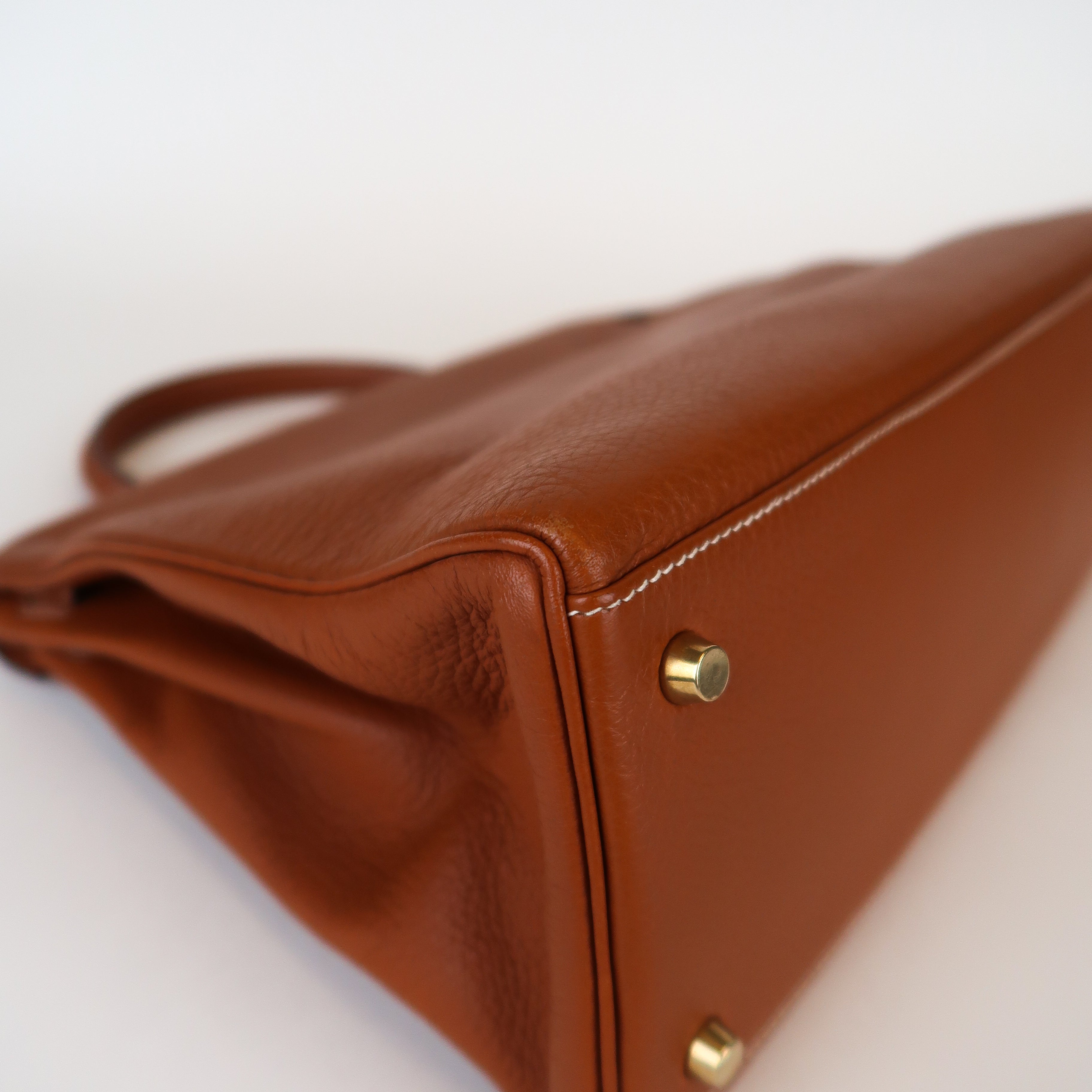 Vintage Hermès Gold Clemence Kelly 35 (GHW | 1995)
