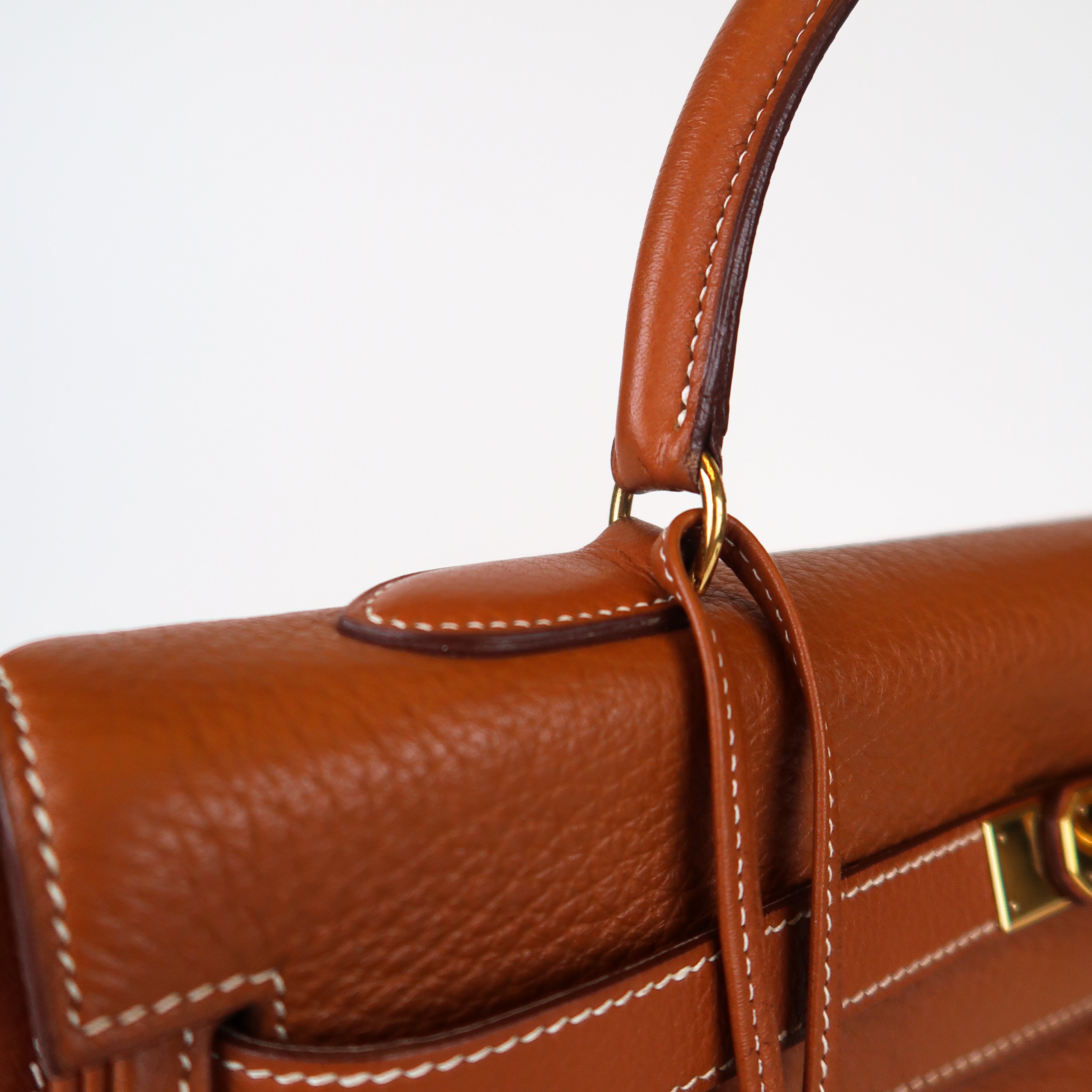 Vintage Hermès Gold Clemence Kelly 35 (GHW | 1995)