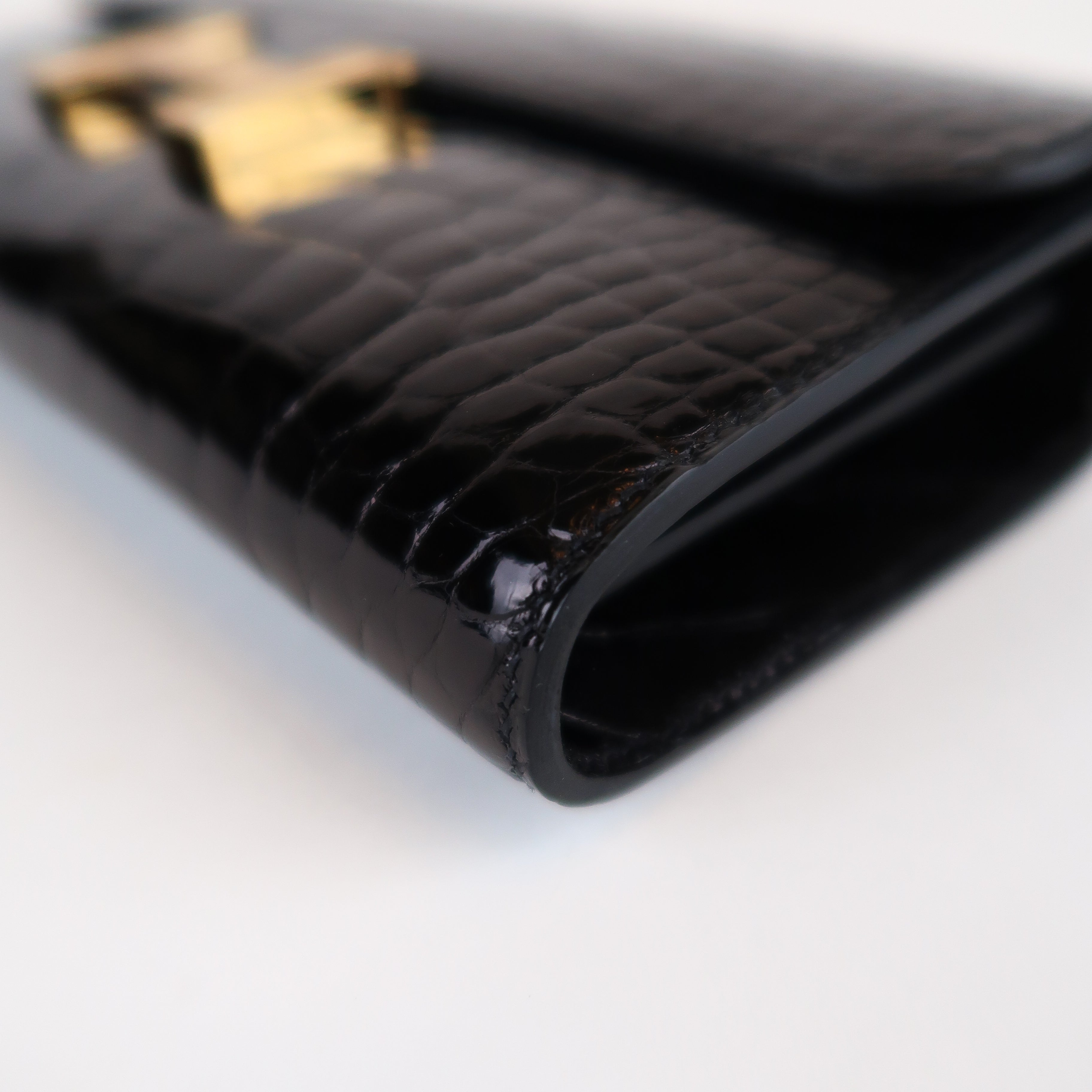 Hermès Noir Shiny Alligator Constance To Go (GHW | 2023)