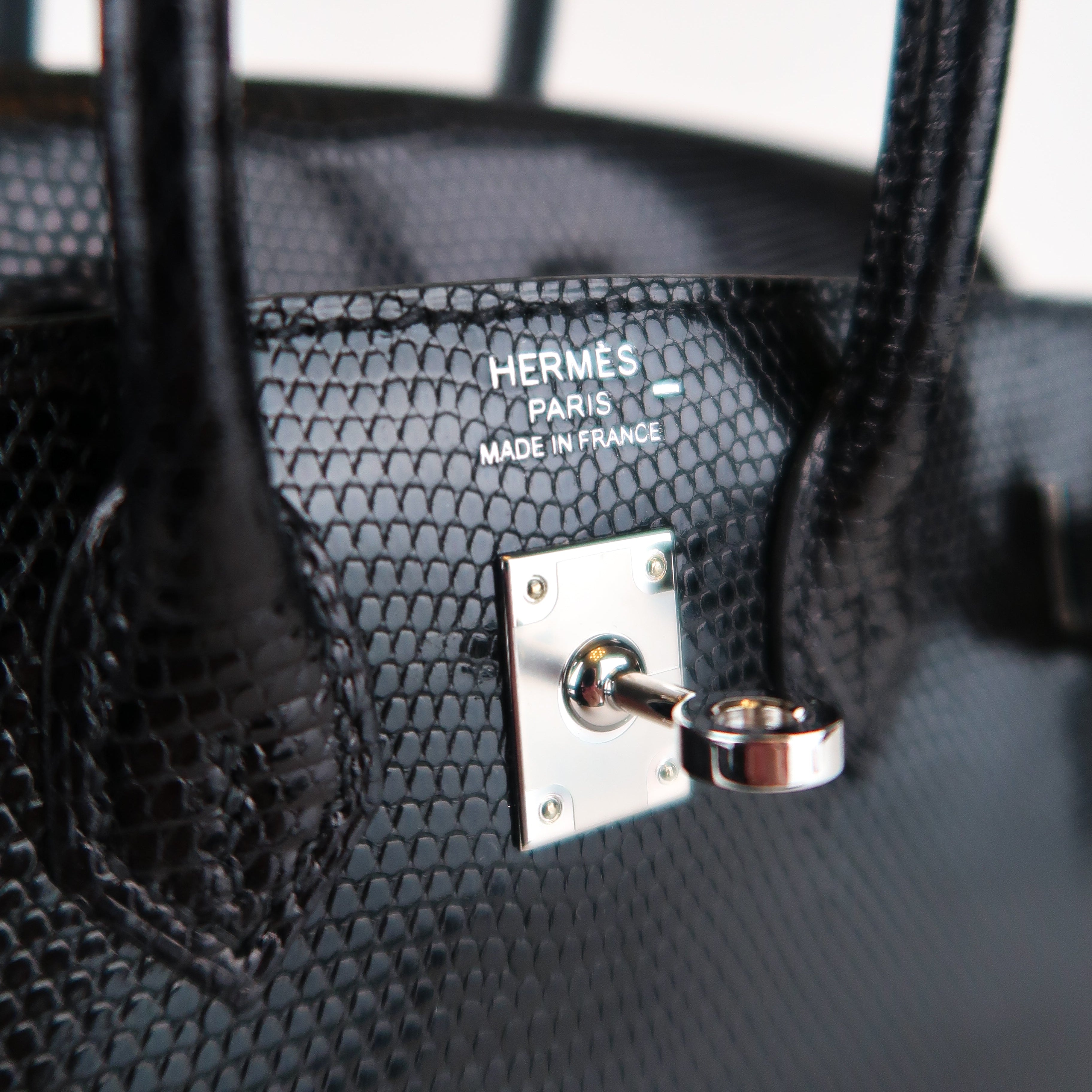 Hermès Noir Niloticus Lizard Birkin 20 (PHW | 2024)