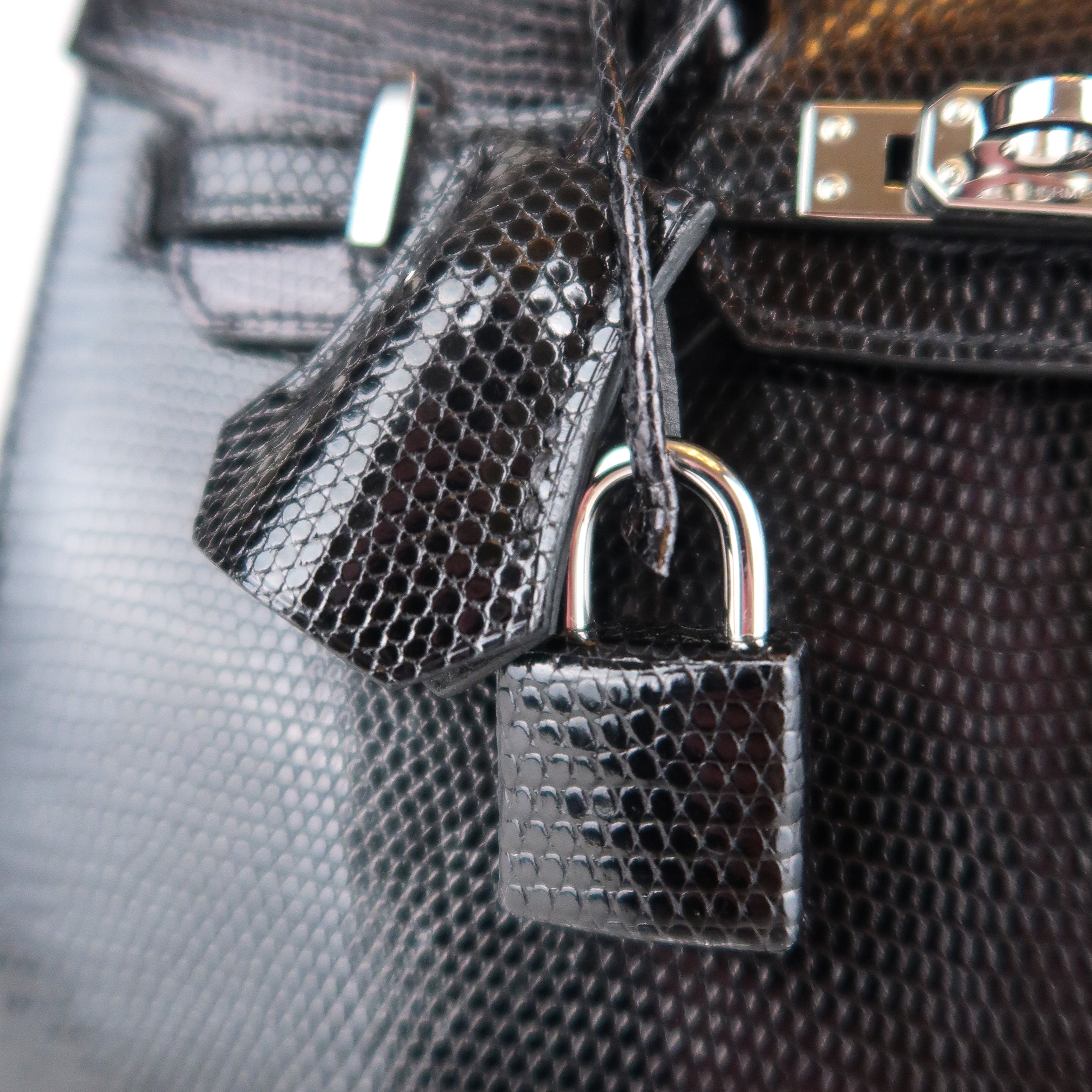 Hermès Noir Niloticus Lizard Birkin 20 (PHW | 2024)