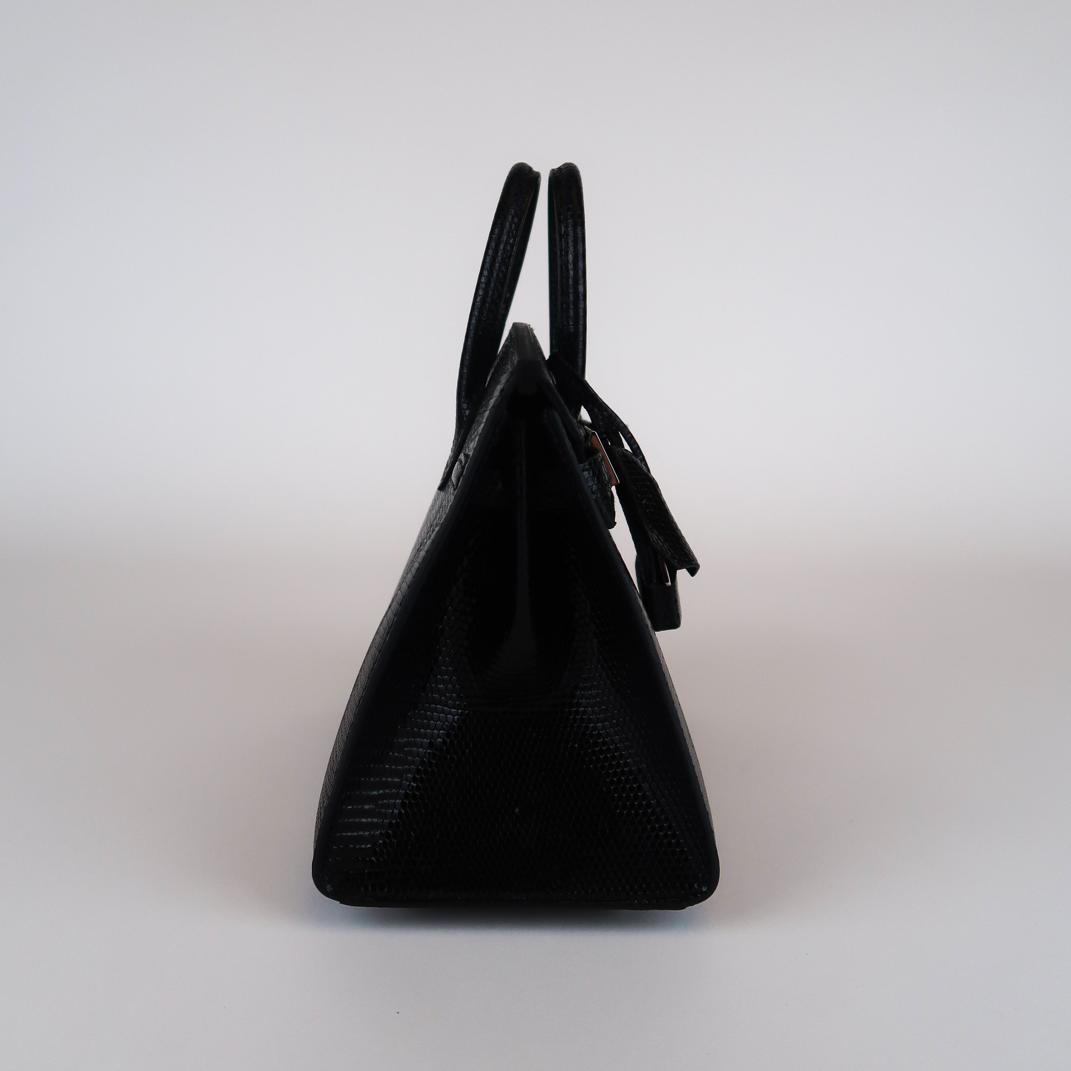 Hermès Noir Niloticus Lizard Birkin 20 (PHW | 2024)