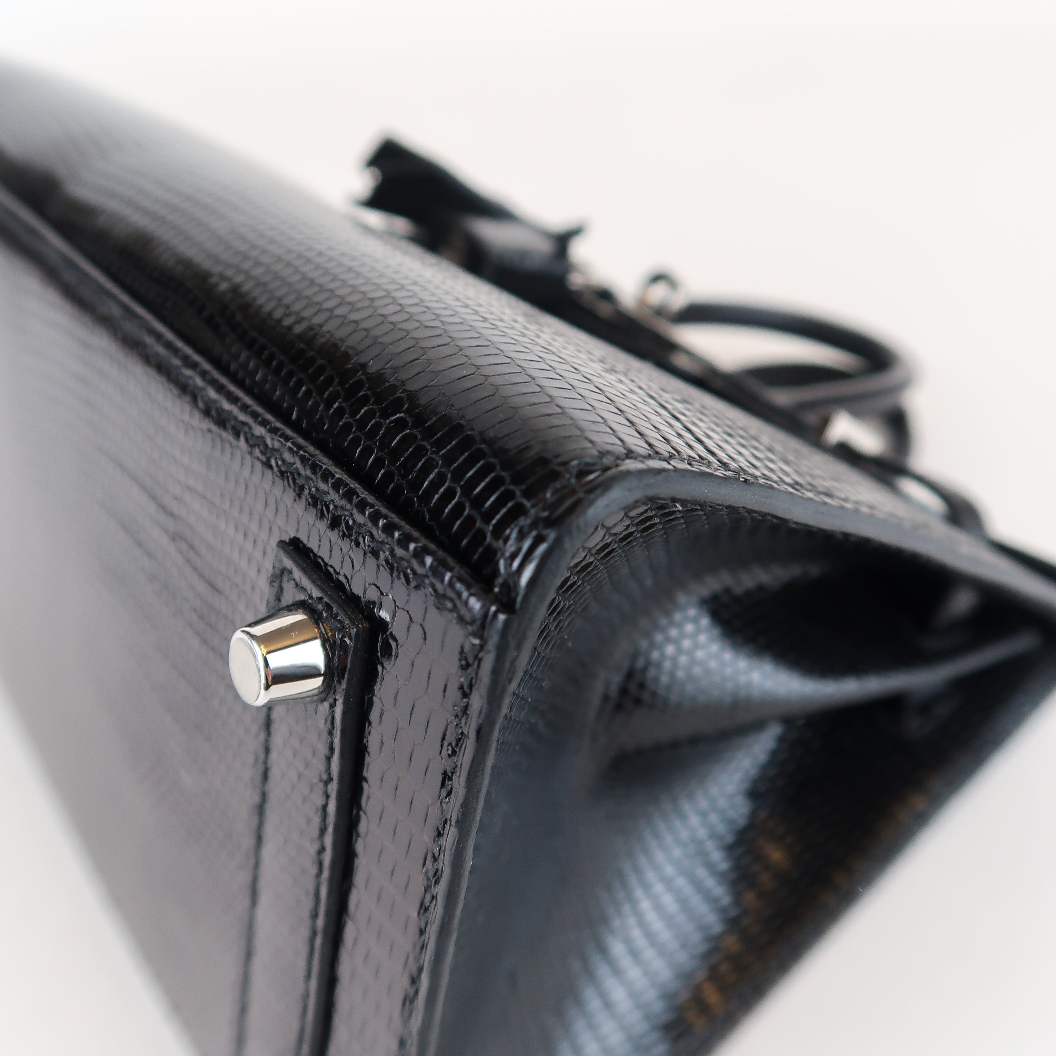 Hermès Noir Niloticus Lizard Birkin 20 (PHW | 2024)