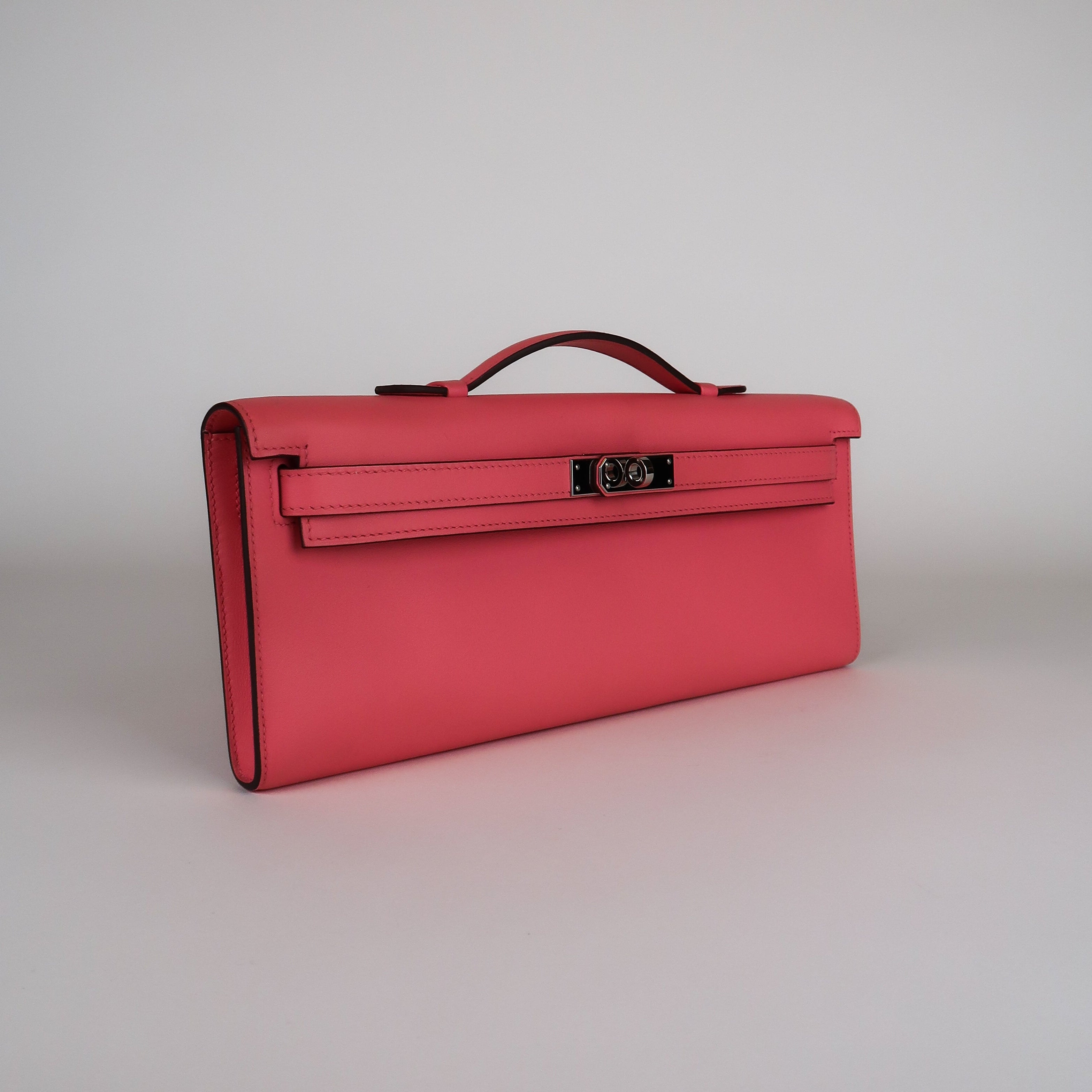 Hermès Rose Azalee Swift Kelly Cut (PHW | 2020)