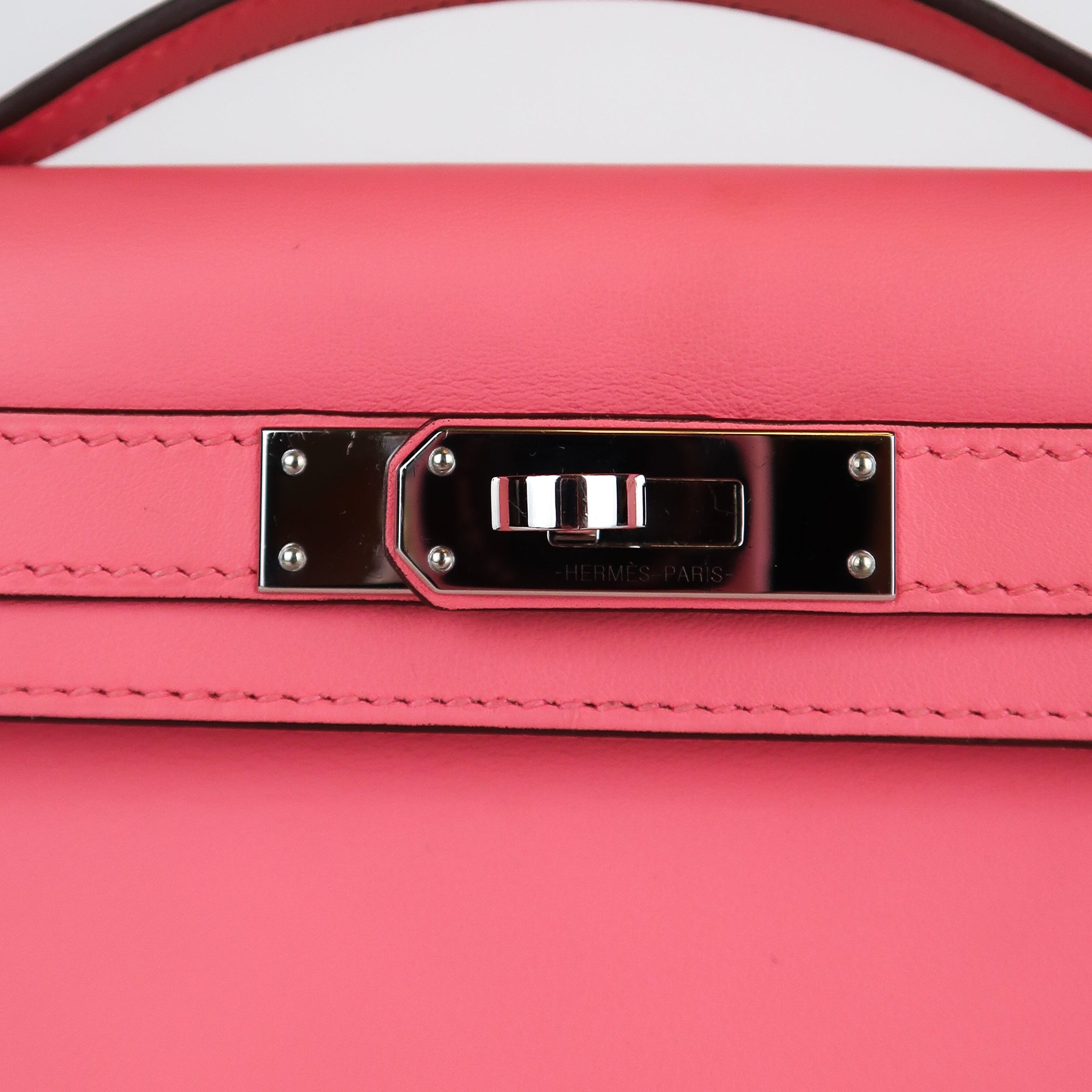 Hermès Rose Azalee Swift Kelly Cut (PHW | 2020)