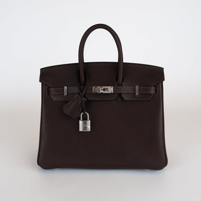 Hermès Ebene Barenia Birkin 25 (PHW | 2026)