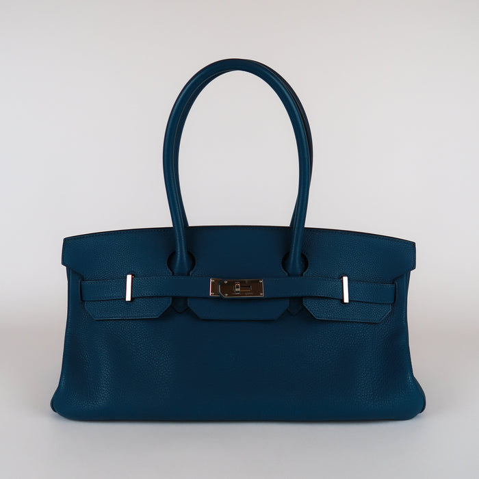 Hermès Clemence Vintage Shoulder Birkin 42 (PHW| 2012)