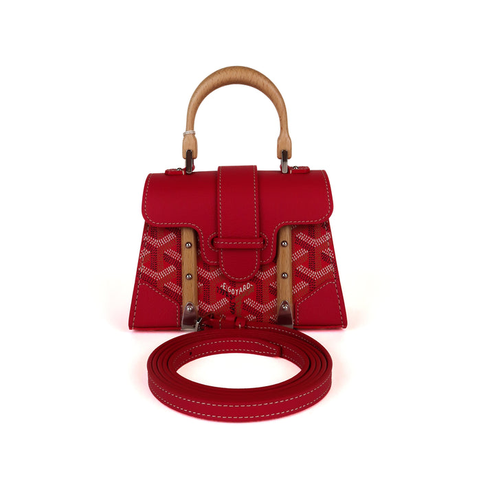 Goyard Goyardine Canvas Fuchsia Saigon Structure Nano Silver Hardware
