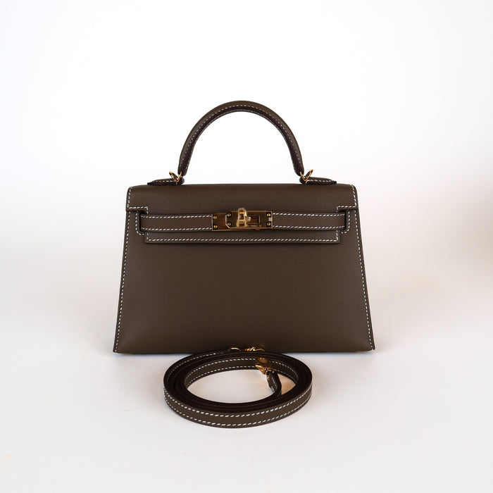 Hermès Etoupe Madame Mini Kelly (GHW | 2023)