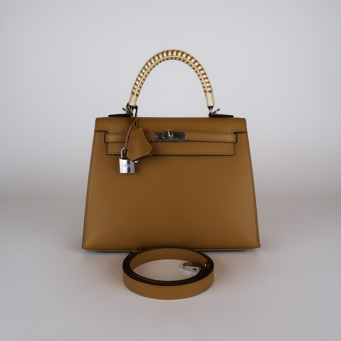 Hermès Poussiere Tadelakt Sellier Kelly 25 Eclisse (PHW | 2025)